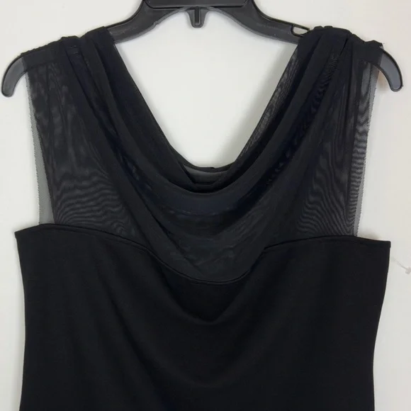 Marcella NYC Cabrini Top European Ponte & Mesh Drape Top Medium - Picture 14 of 16